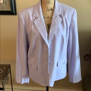 NWT Coldwater Creek Lilac Linen Blazer Sz Large